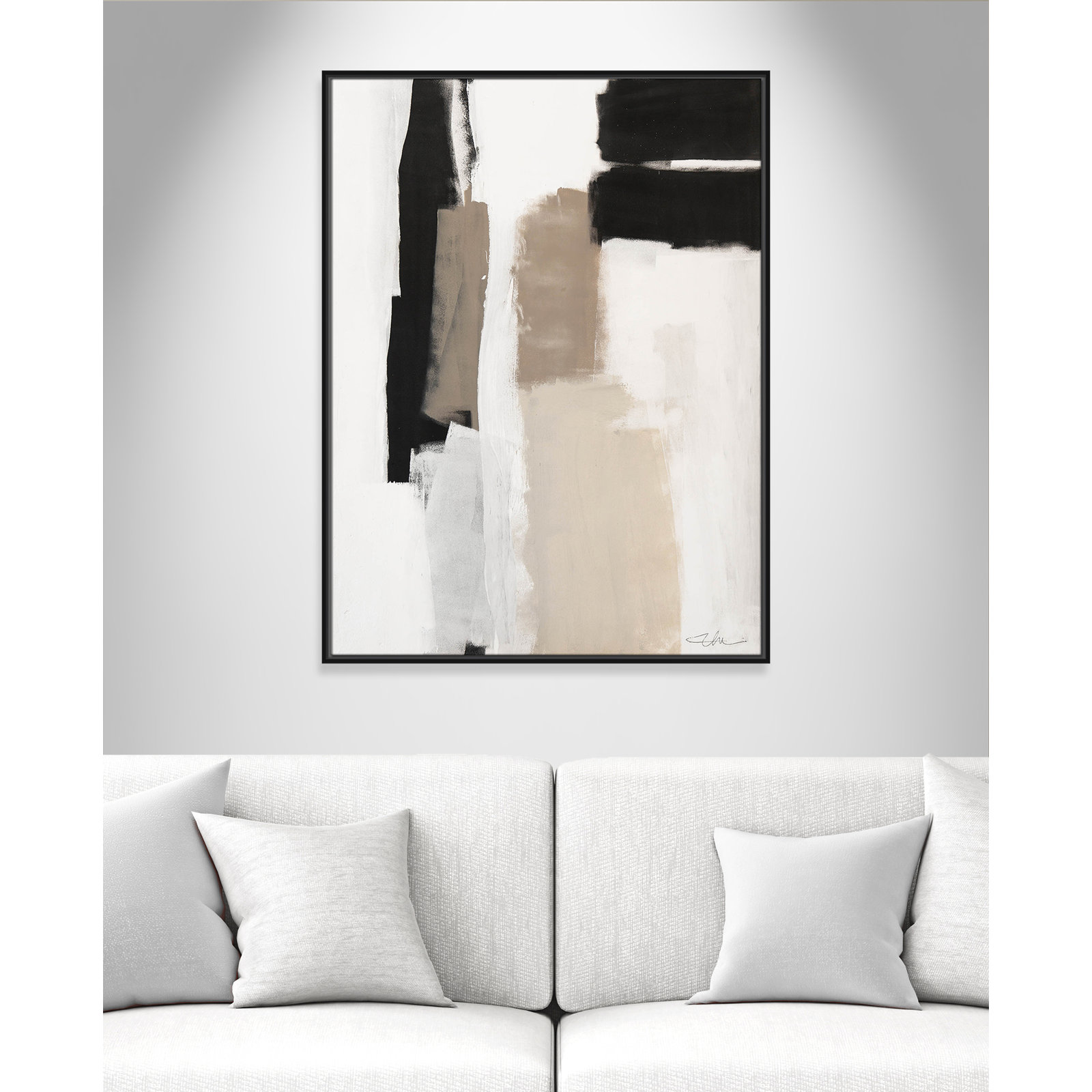 Giverny Earth Scapes II by  Print, No Mat, 41.5" H x 31.5" W x 2" D, Black Floater Framed
