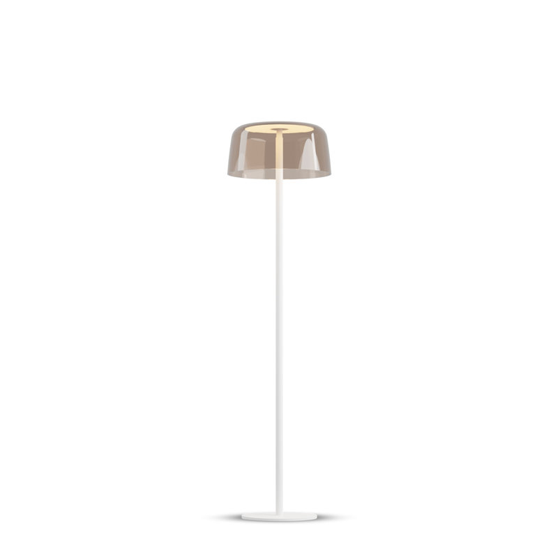 Yurei LED Floor Lamp, Tea Brown, Matte White