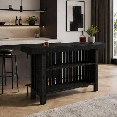 2-Tier Bar Table with Footrest