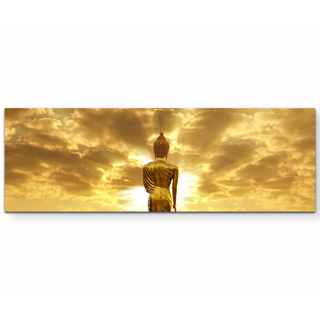 Leinwandbild Goldener Buddha in Thailand