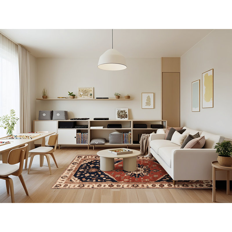 Machine Washable Persian Brown Area Rug, Rectangle 7' x 9'