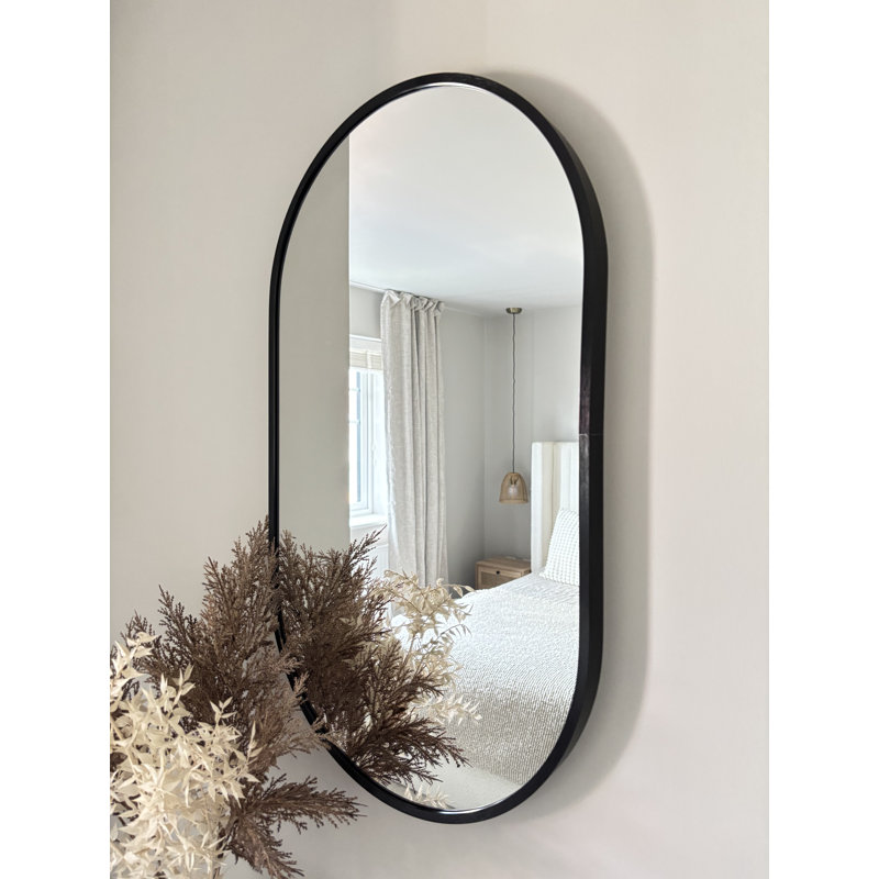 Delmarie Metal Oval Mirror