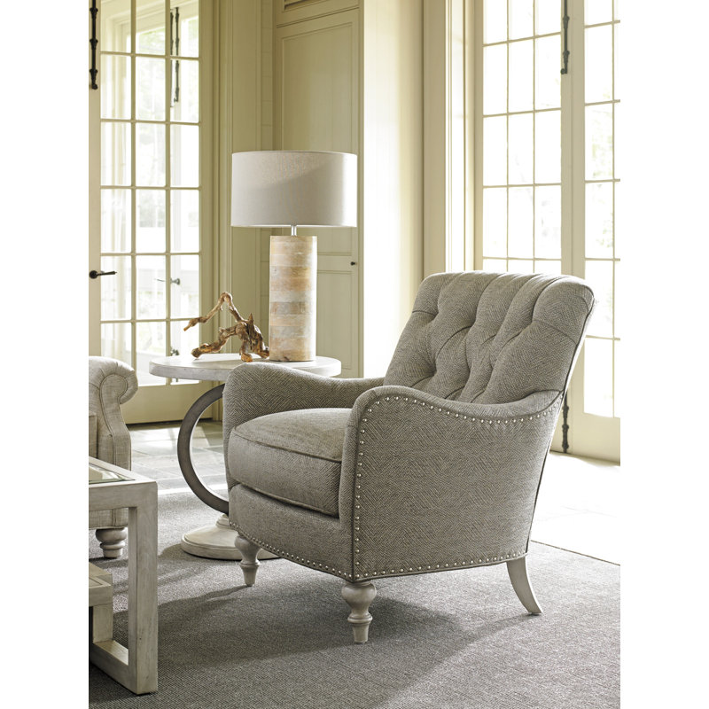 Oyster Bay Armchair, Dark Brown, Pink