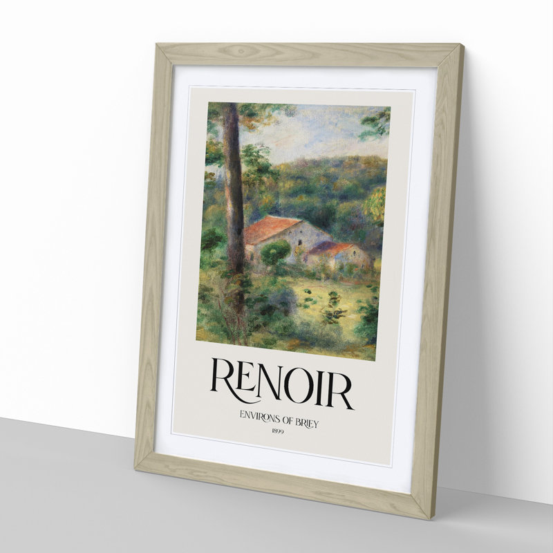 Environs Of Briey by Pierre-Auguste Renoir - Single Picture Frame Print, 36cm H x 27cm W x 2cm D, Oak Framed