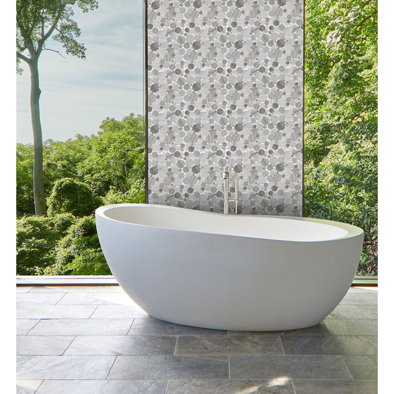 Bolle Random Sized Marble Random Mosaic Wall & Floor Tile, White Oak