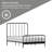 Sebbie Metal Complete Bed With Polydeck, Black-1870428537