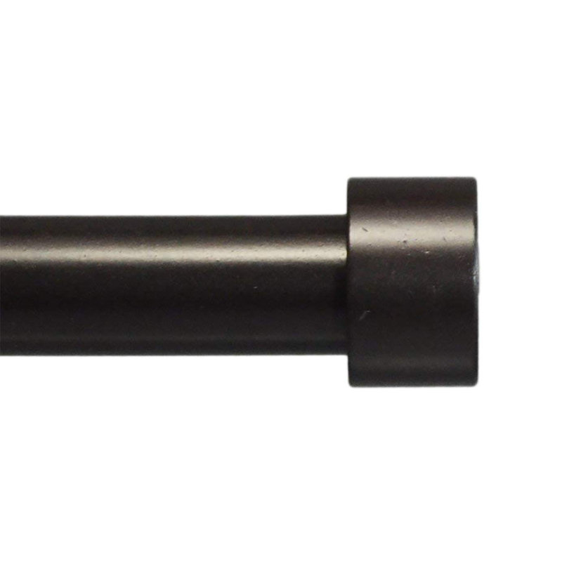 Tringle à rideaux simple ajustable Nlasa de 0,62 po, H 0,625 po x l 48 po x P 0,625 po, Bronze