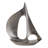 Modern Decorative Metal Sailboat Sculpture For Decoratins For Living Room - Nautical Decorative Objects And Figurine Statues For Home Decor Accent - 13", Silver-1878620059