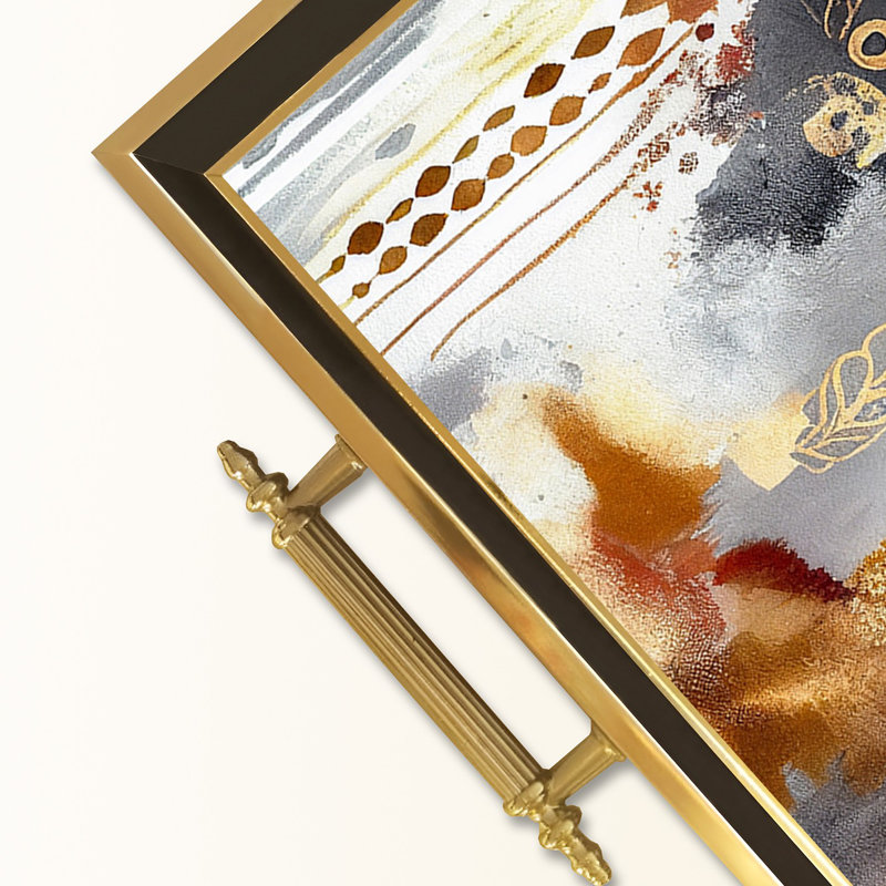 Elegant Glass Tray, 19.7 x 11.4 x 1.4 inches | 100% Durable Glass Construction | Easy to Clean with Damp Cloth | Ideal for Serving, Decorative Display, and Organizing | Stylish Addition to Home Décor