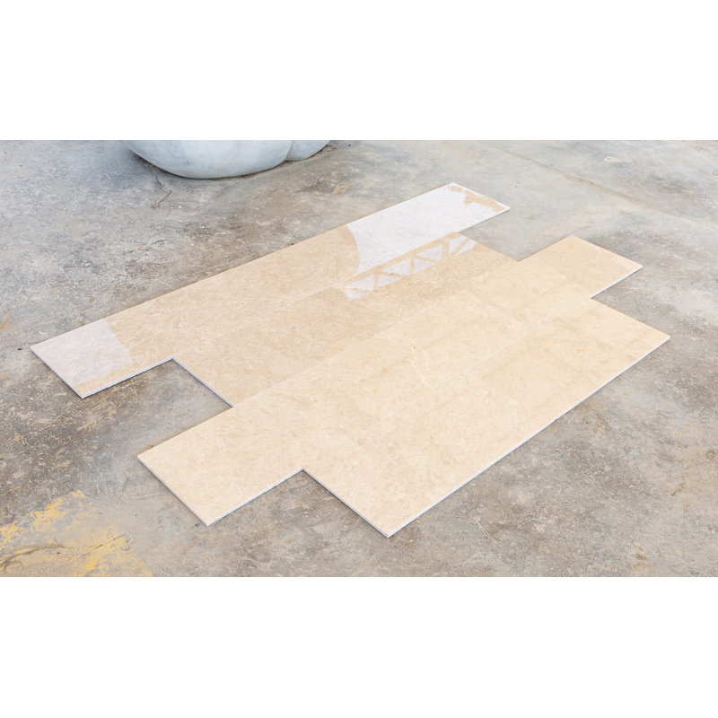 Beige Marble Polished Marble Look Wall & Floor Tile, 12"W x 24"L