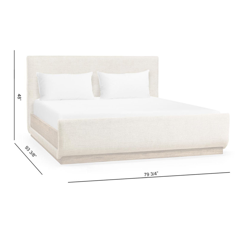 Stone Ridge Upholstered Cal King Bed Light, Queen