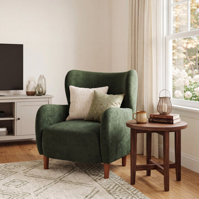 Langston Velvet Upholstered Wingback Accent Chair
