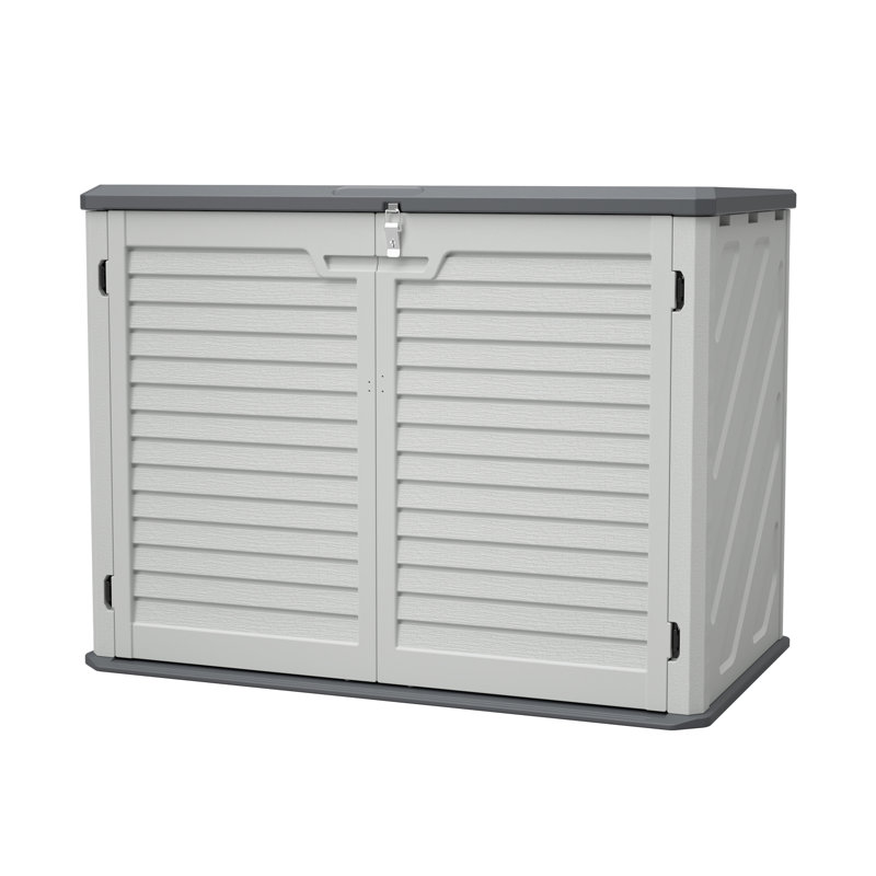 Horizontal Storage Shed With Removable Shelf