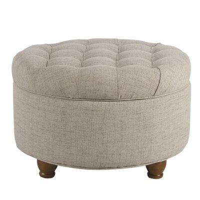 Aldolphus 25"" Wide Tufted Round Storage Ottoman -  Lark Manorâ¢, 2BFB8111BD624C4FA408F66F5BF29D5A