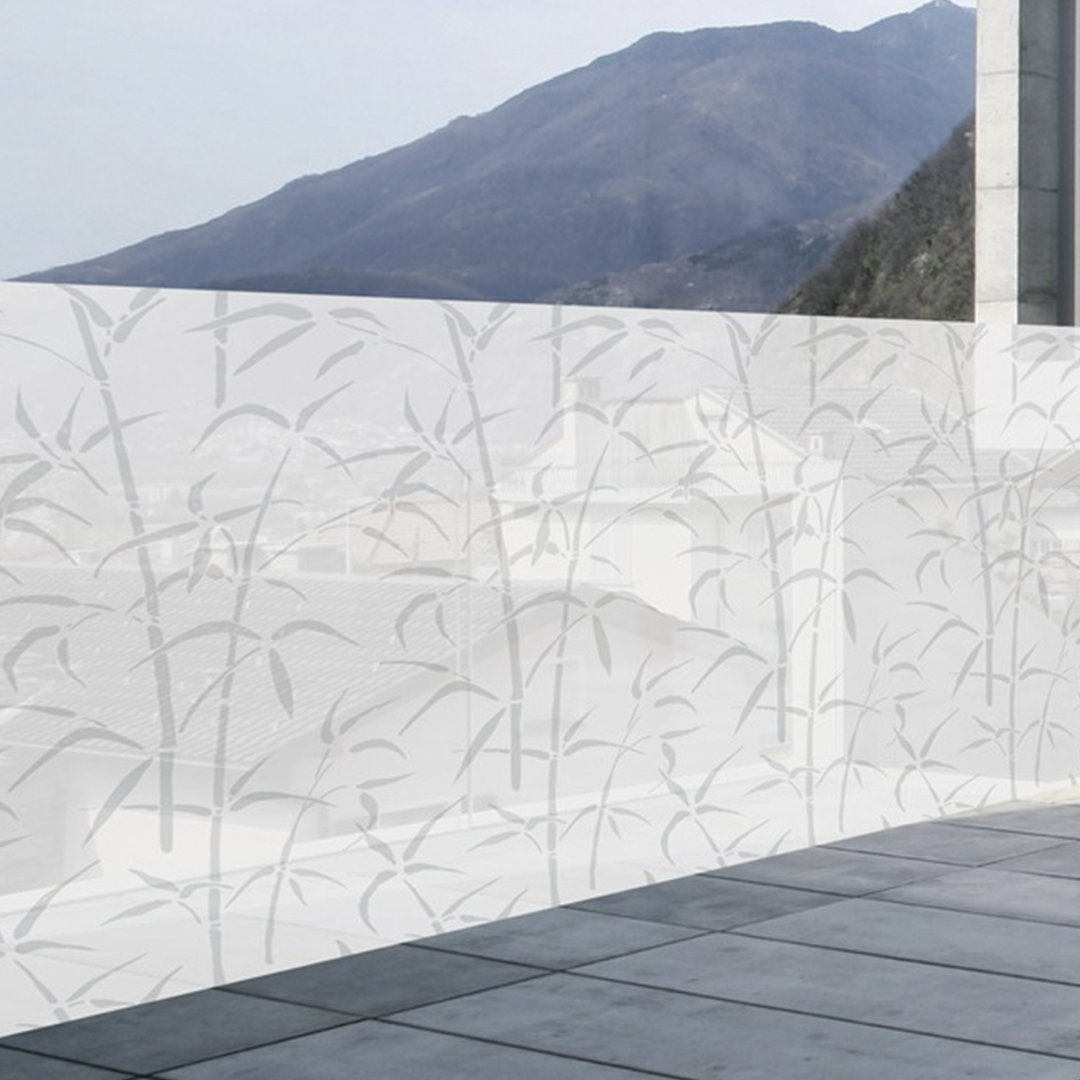 Privacy Glass Reusable Static Cling Window Film, Bamboo Roll Bloomsbury Market 