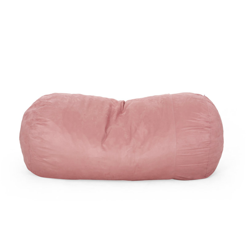 Haricot cylindrique en microfibre 8 pieds Aruba, H 34 po x l 85 po x P 48 po, Microfibre rose