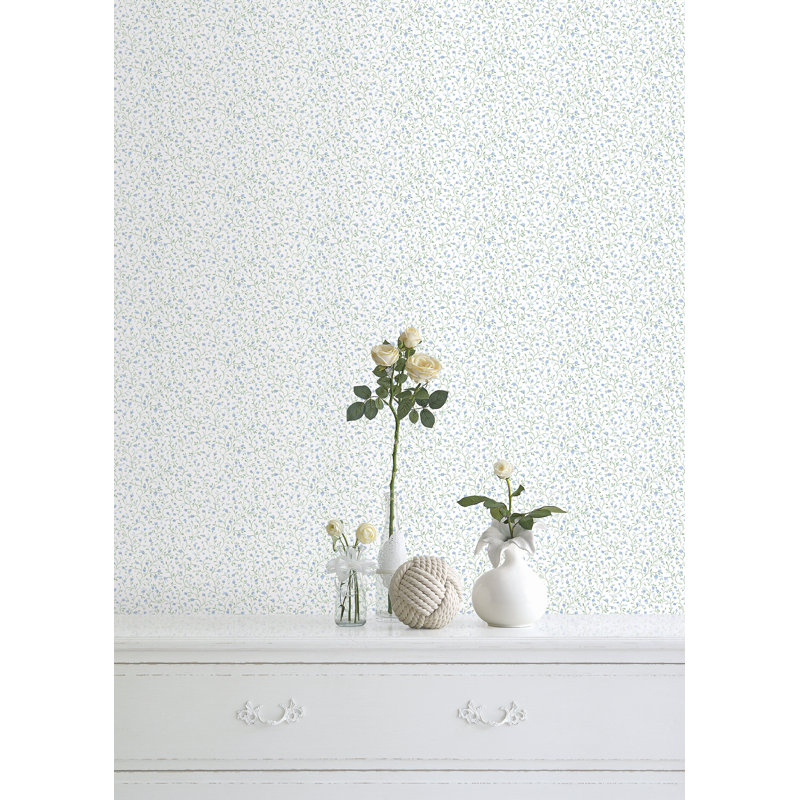 Pretty Prints Mini Floral Wallpaper Roll, Green