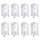 Sterilite 3 Drawer Storage Cart, Plastic Rolling Organizer with Wheels