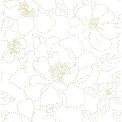Camariya Floral Metallic Wallpaper Double Roll