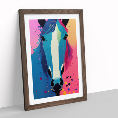 Horse Drips No.4 Abstract - Single Picture Frame Print