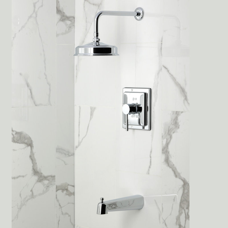 Kingston Brass Concord Single-Handle Pressure Balanced Tub And Shower Faucet, Polished Chrome