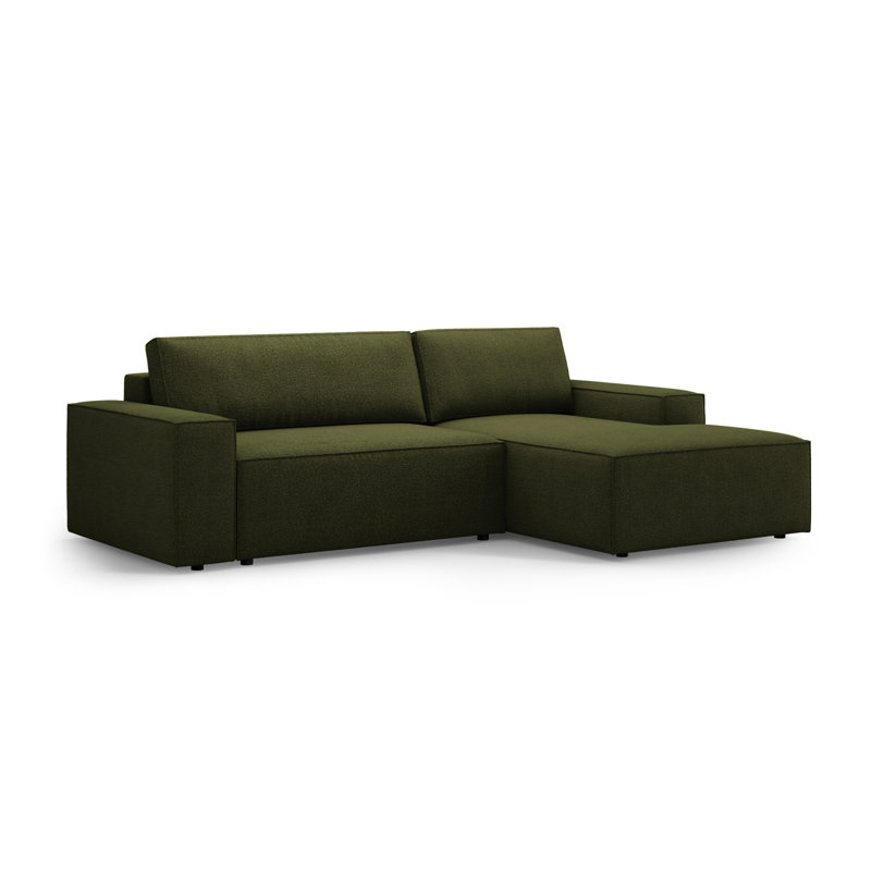 Alisbha Boucle Sofa Bed, Dark Olive Green