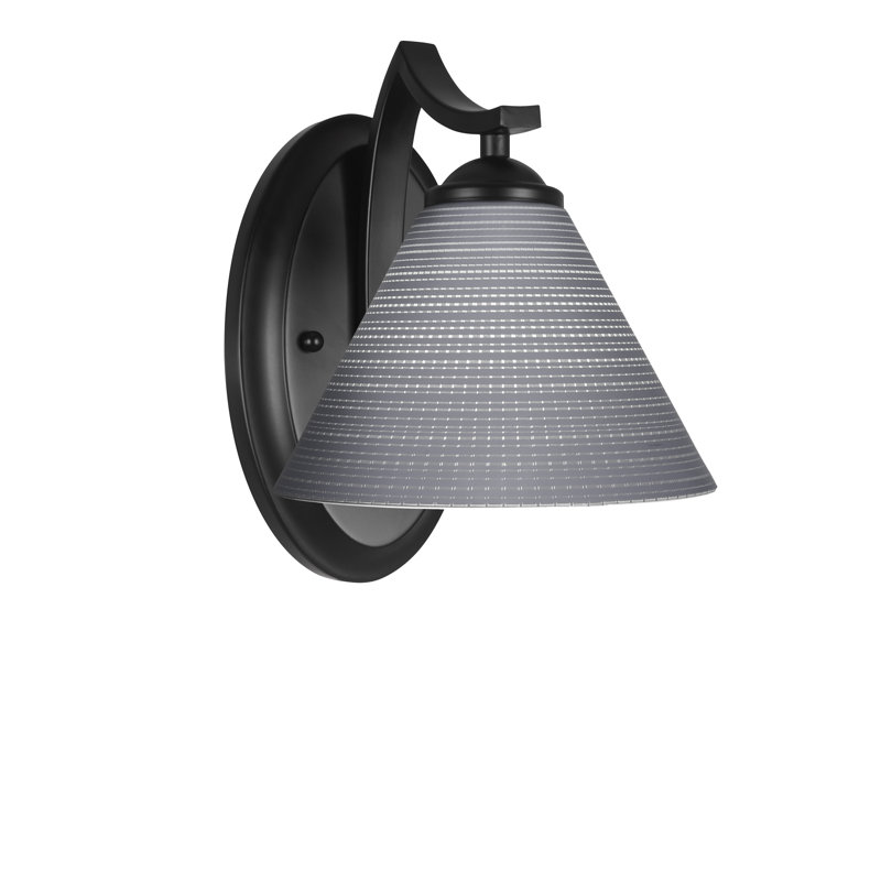Applique murale Zilo, Noir mat, Gris