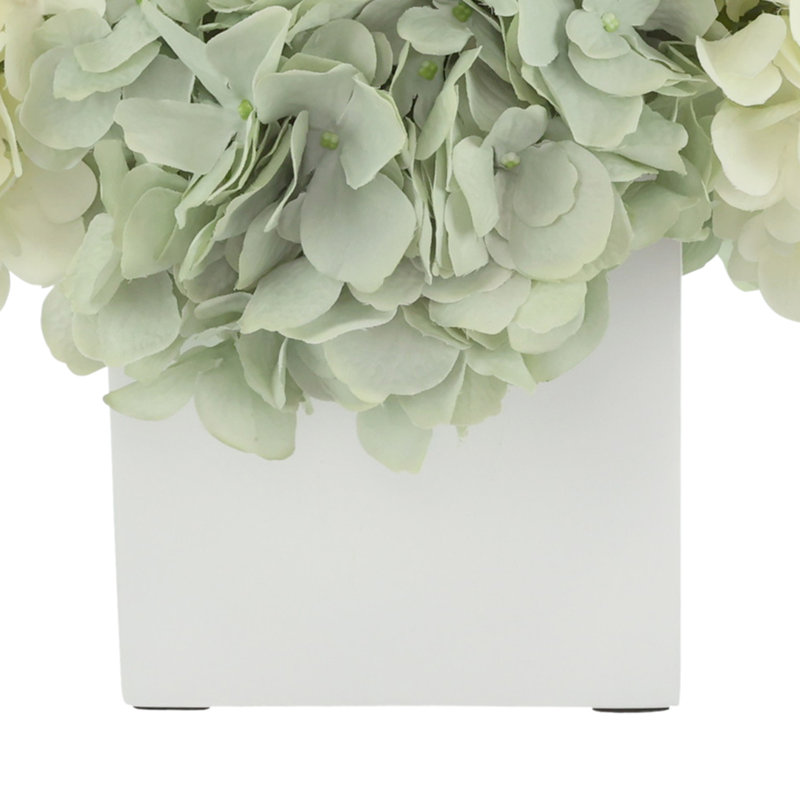 Polysilk Hydrangea Arrangement in Pot