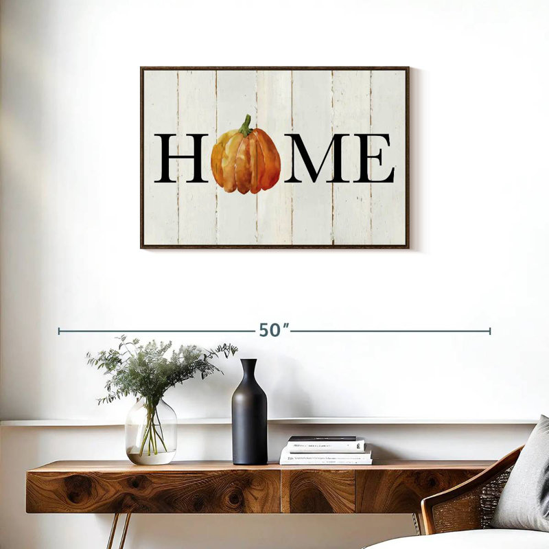 Plaque murale Home, Cadre flottant noyer, 31 po x 21 po