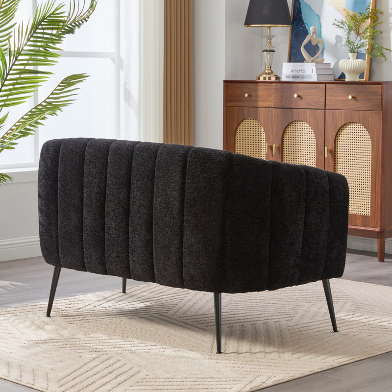 Causeuse d'appoint 50,2 po, Noir