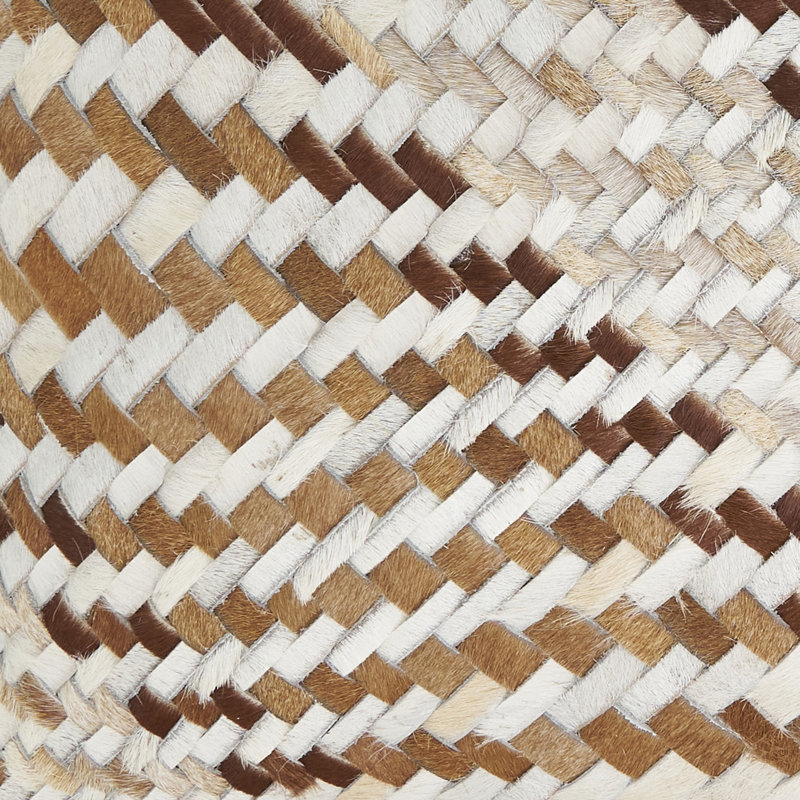 Coussin en cuir naturel, Duvet de canard