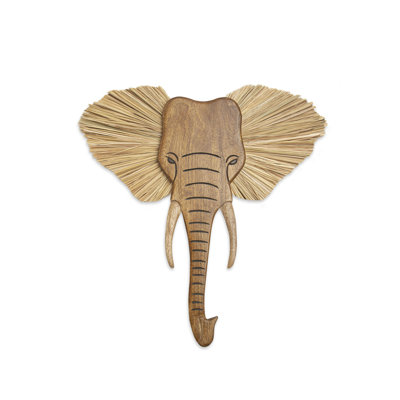 Kimmell Handmade Wooden Elephant Wall Décor for Baby Nursery or Kid's Room by Crane Baby