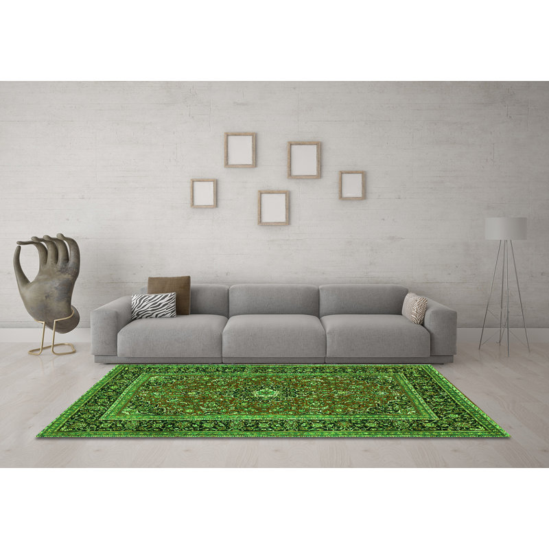 Washable Oriental Indoor Rug, Square 4'