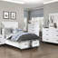 Table de chevet blanche avec 2 tiroirs de rangement et meubles de chambre à coucher en bois 1pc