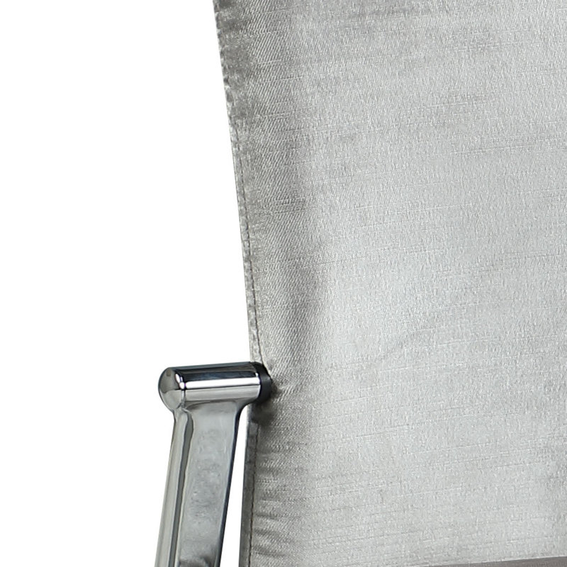 Chaise d'appoint à dossier mouvement contemporain avec structure en chrome - 2 par boîte, Gris