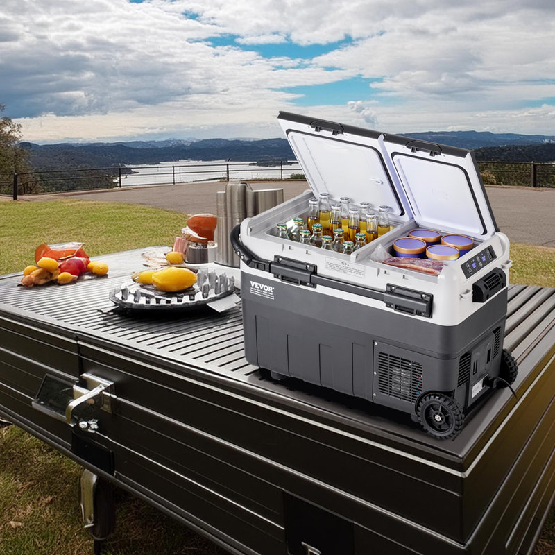 Portable Car Refrigerator Freezer Compressor 50 L Dual Zone for Home Car