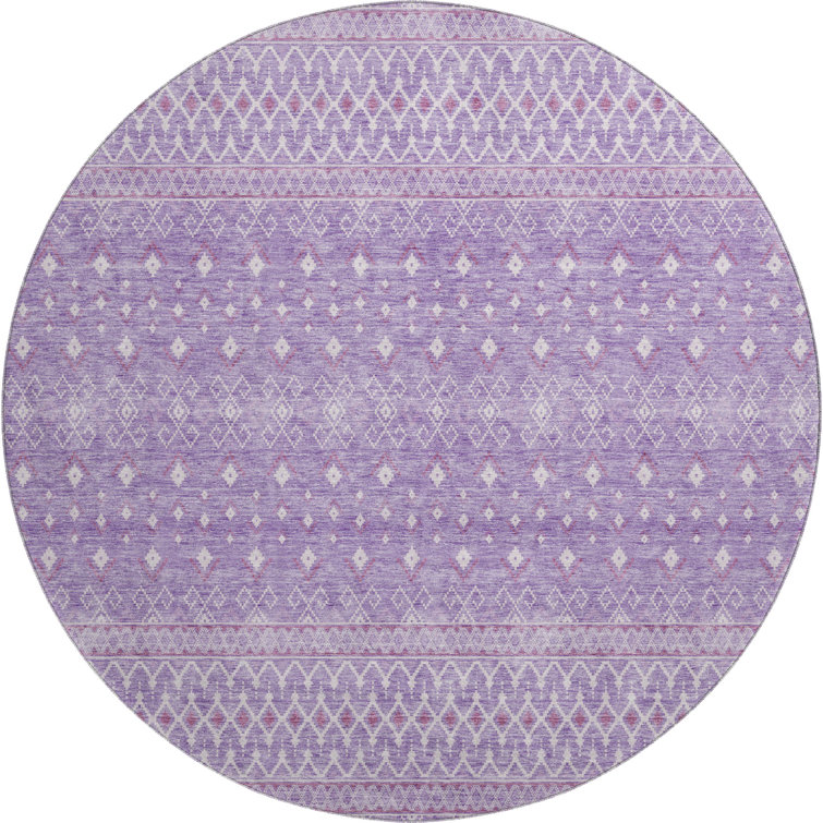 Premium Machine Washable Prisco Lavender Rug