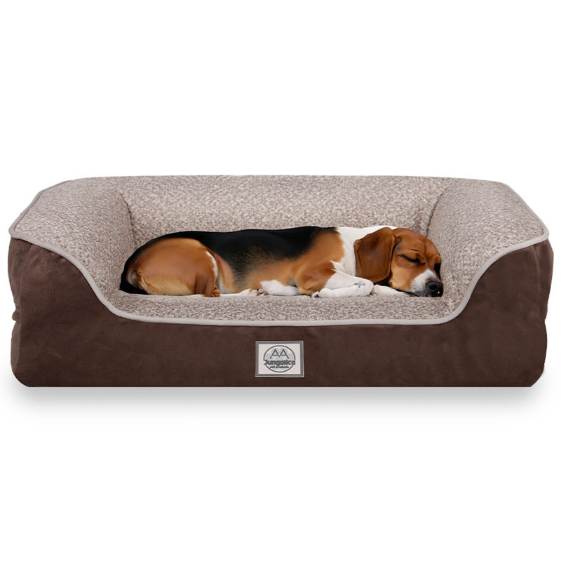 Jungolica Orthopedic Pet Bed, 55cm H x 35cm W x 18cm D, Brown