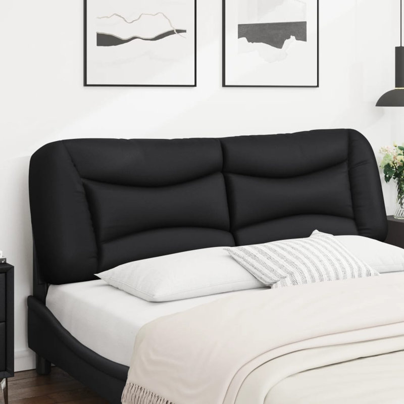 Coussin de tête de lit vidaXL noir 152 cm Hvar, Noir, Grand