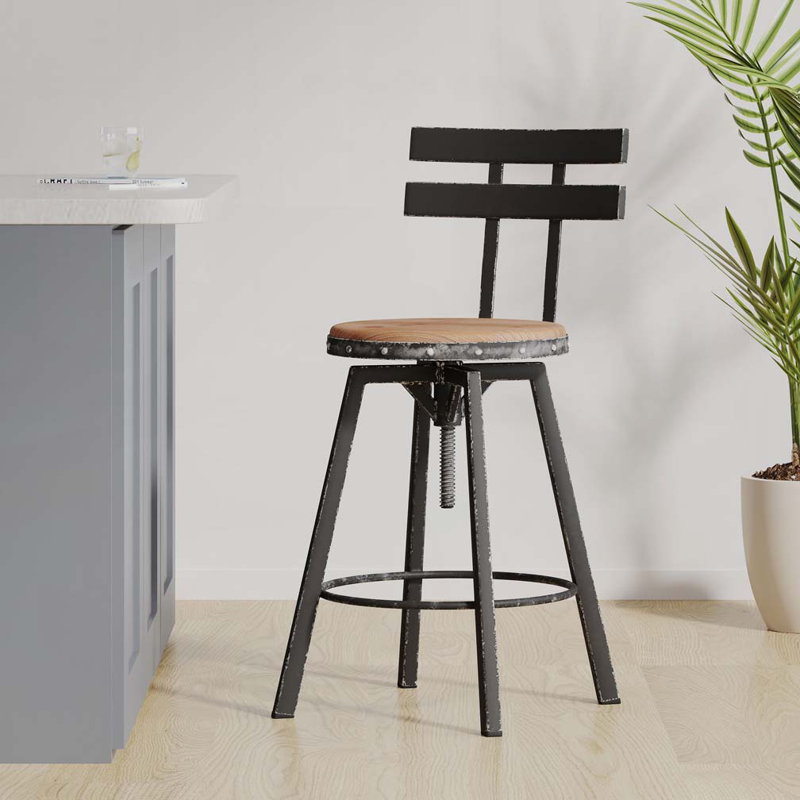 Bar Stools with Metal Legs,Back