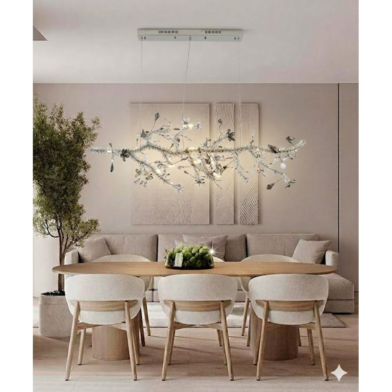 Lustre en forme de branche en cristal 20 lumières Eclectic