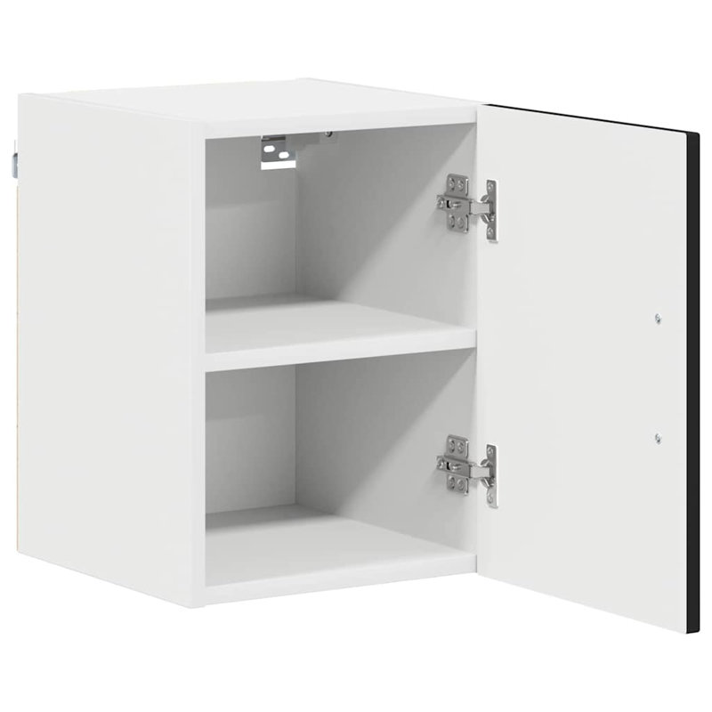 Vidaxl Kitchen Wall Cabinet 2 Pcs Artisan Oak 30 X 31 X 40 Cm, Black, 40cm H x 30cm W x 31cm D