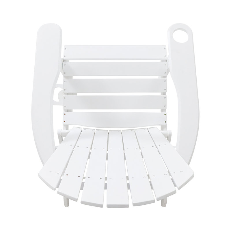 Chaise Adirondack pliante en bois massif Southwark, Blanc
