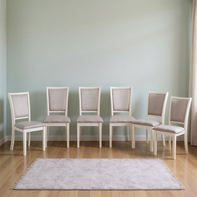 Josiha Wood Dining Chair (Set Of 6), Bisque