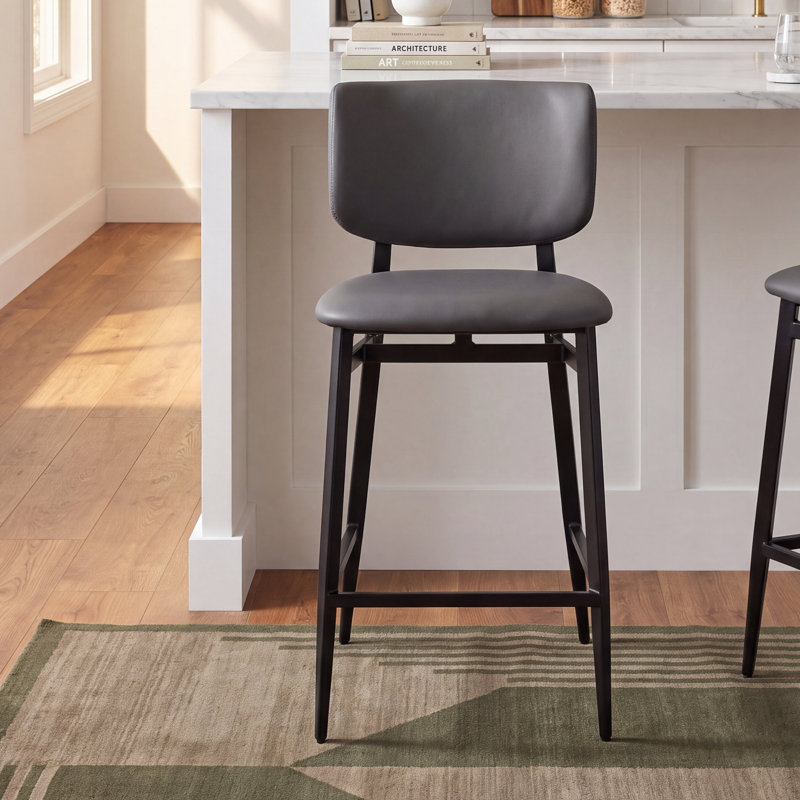 Inola Upholstered Counter Stool with Metal Frame