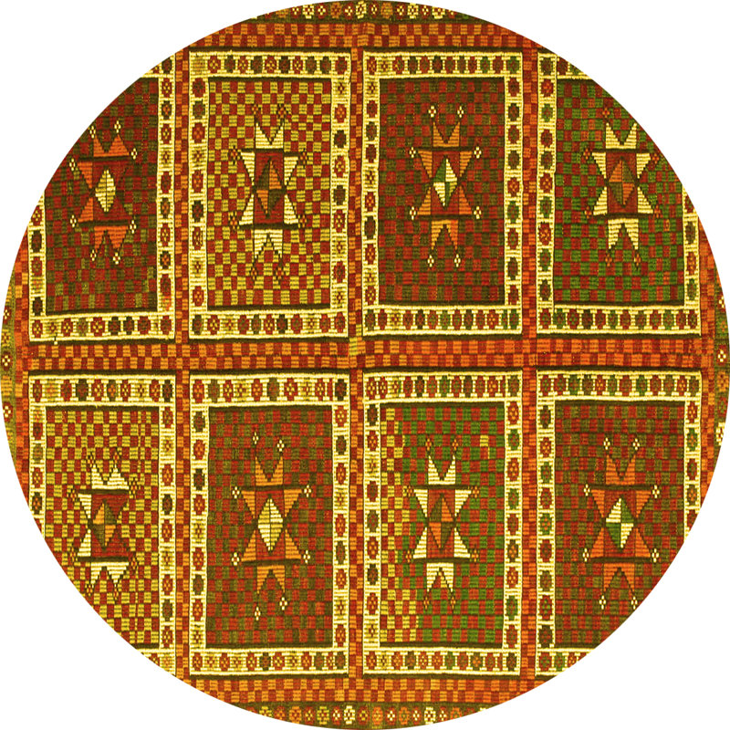 Performance Abstract Indoor Rug, Round 6'