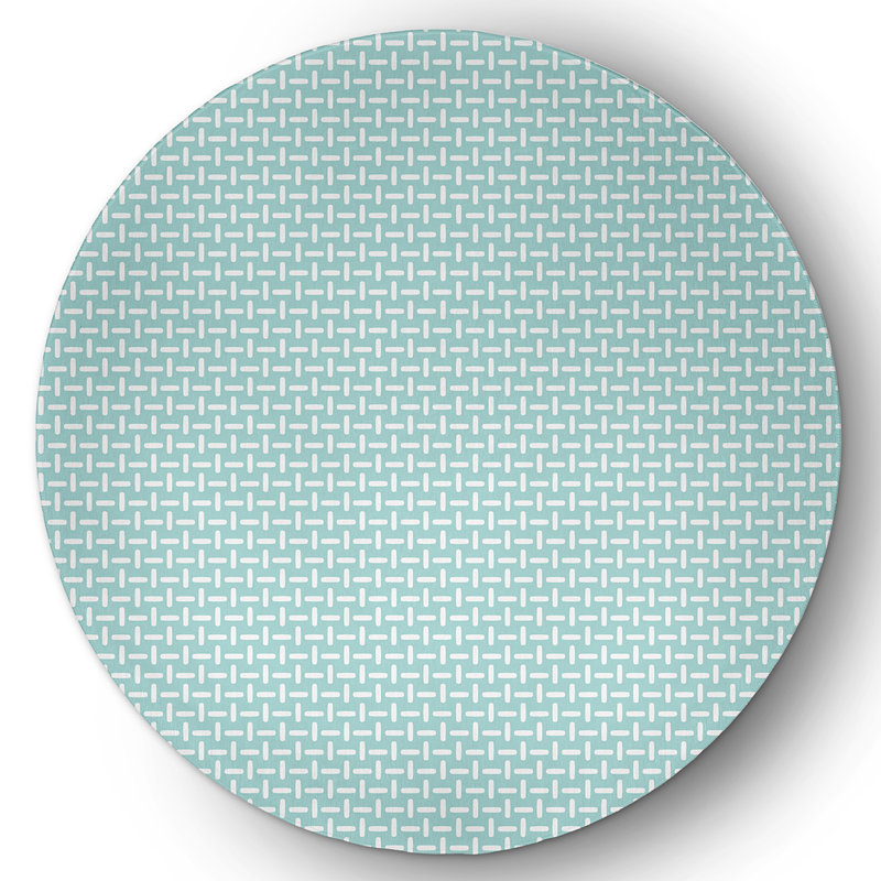 Chenille Geometric Indoor Rug, Round 5'