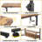 32" Height Adjustable Standing Desk With Power Outlets - Manual Rolling Stand Up Desk With Wheels Small Portable Computer Desk , Rustic