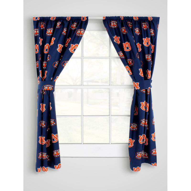NCAA Semi Sheer Curtain Pair, 42" W x 63" L
