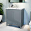 Meuble-lavabo multifonctionnel avec lavabo combiné - Armoire élégante avec cadre solide, panneau de fibres à densité moyenne durable et lavabo en céramique lisse pour des solutions de rangement élégantes-109712623-109712621